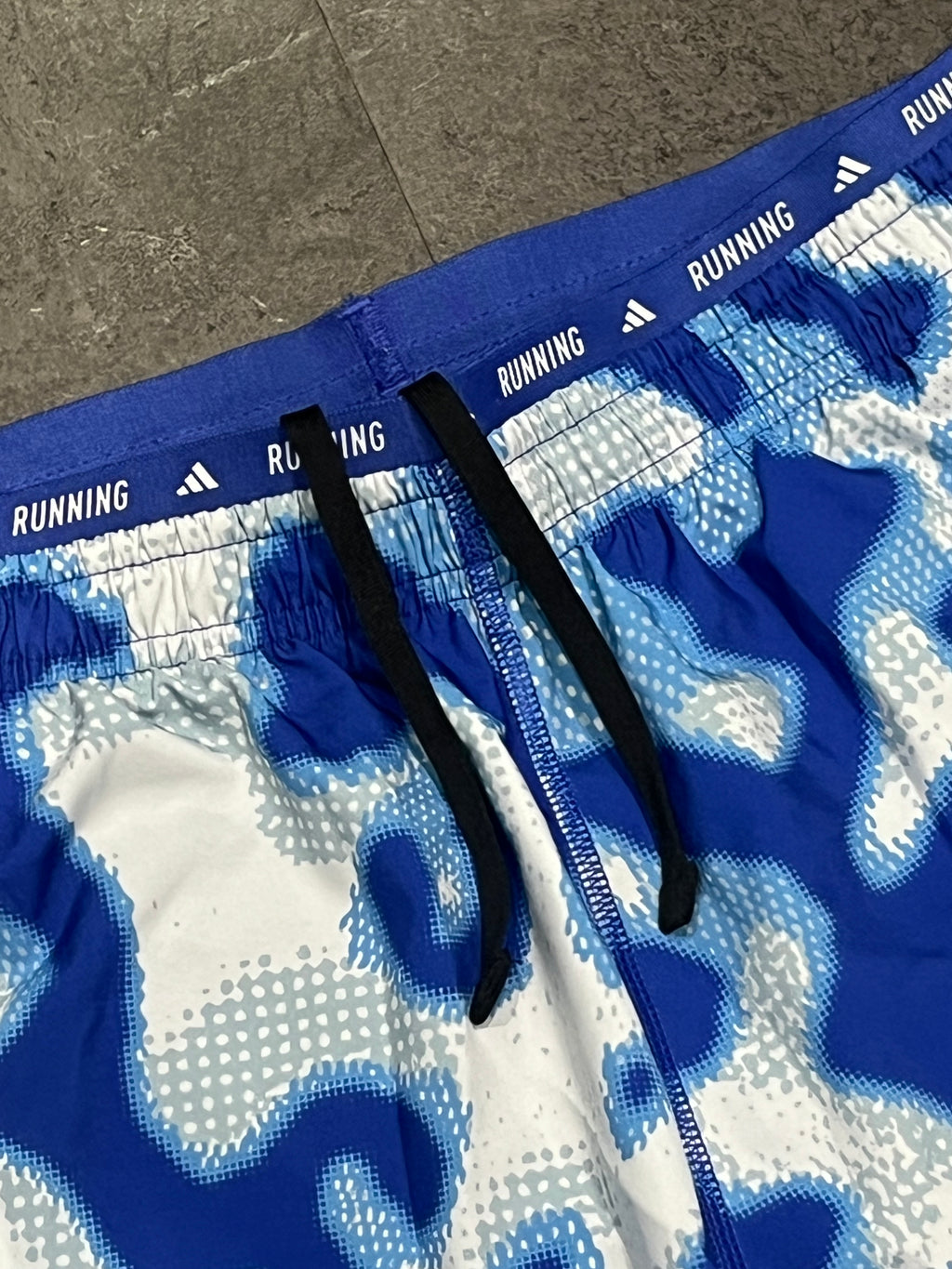 Blue Camo Adidas Men’s Own The Run 5” Brief Lined Running Shorts