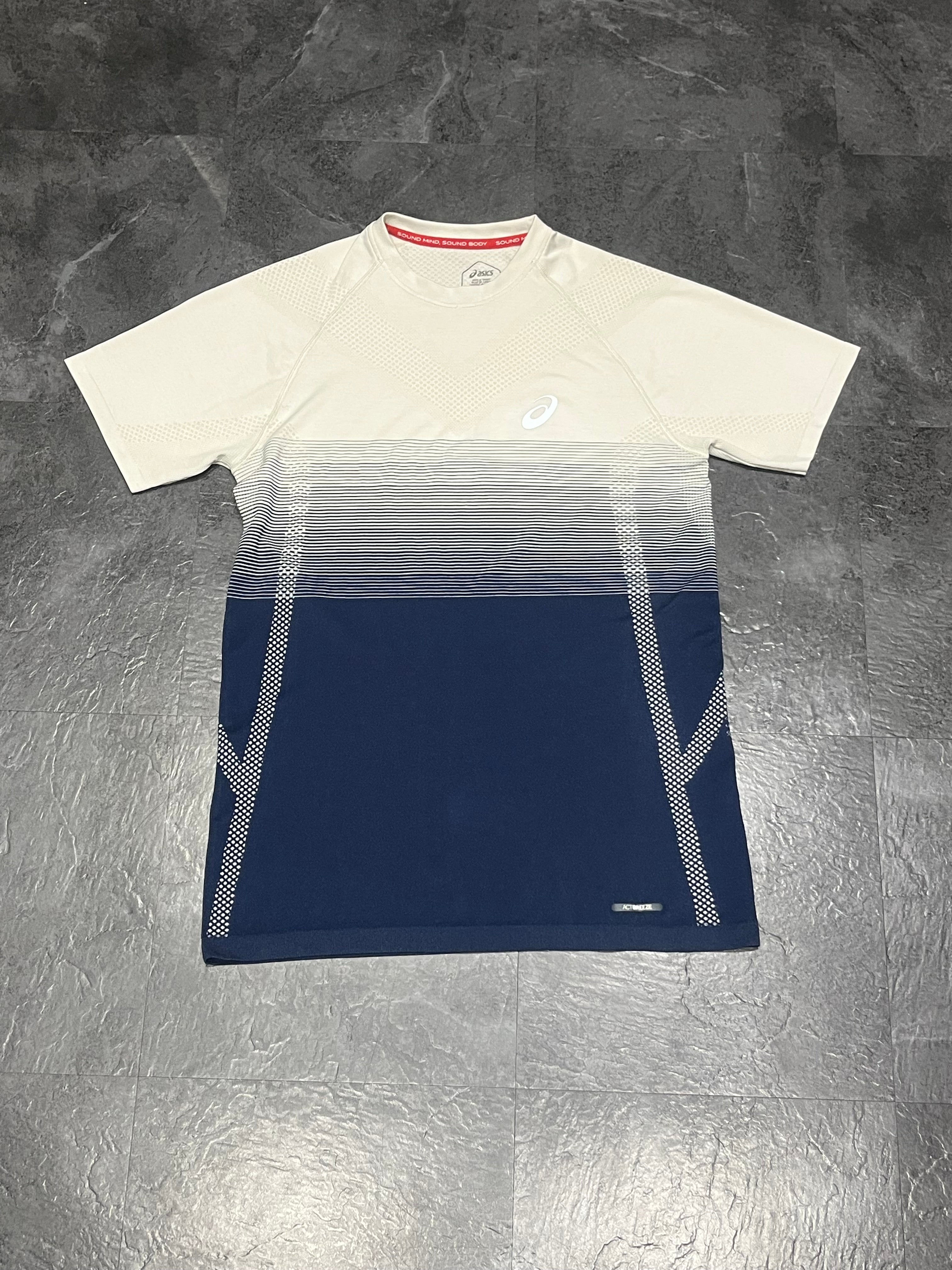 White & Blue ASICS Men’s Actibreeze Seamless SS T Shirt