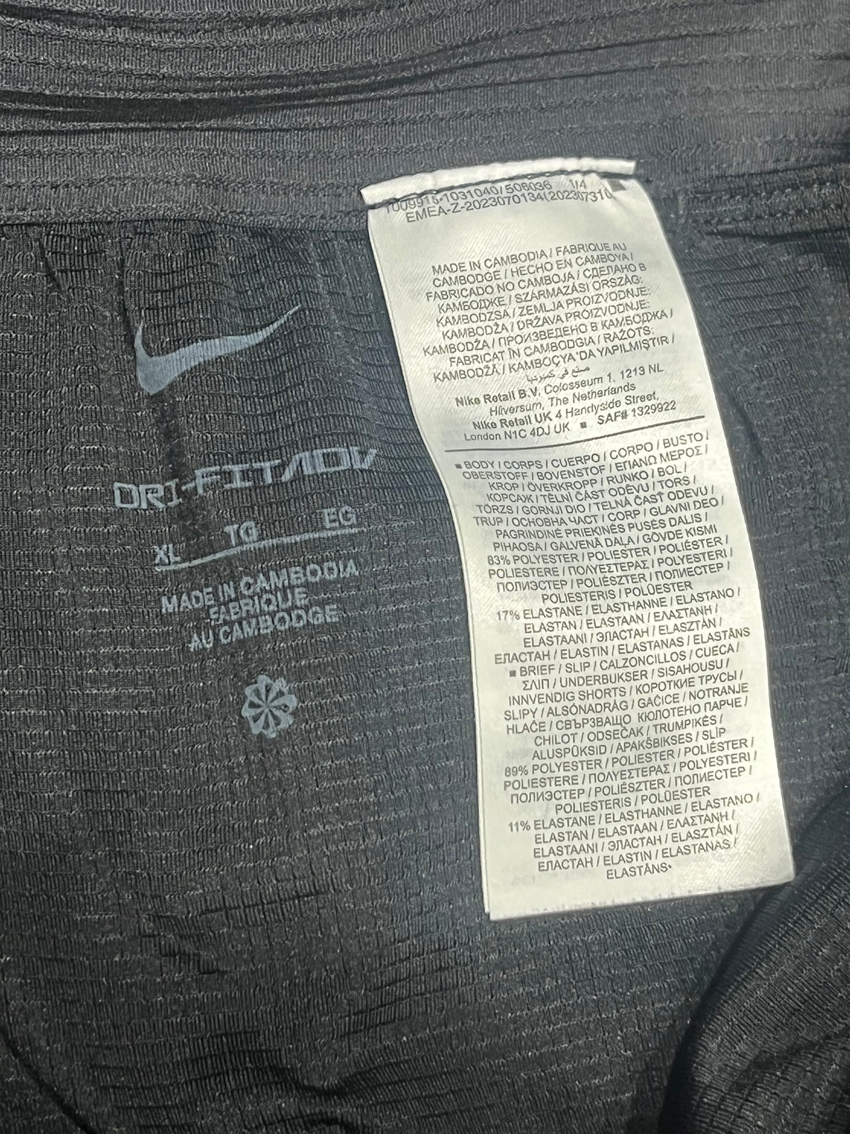 Black & White Nike Men’s Dri Fit ADV Aeroswift Leggings