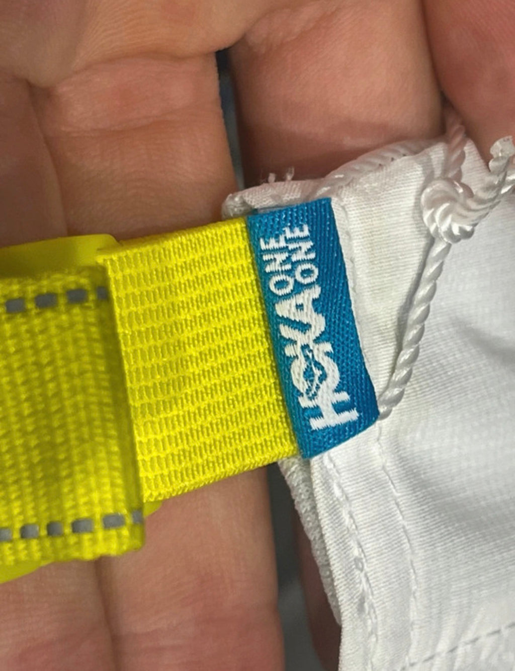 White & Blue HOKA One One Unisex Lightweight Running Cap