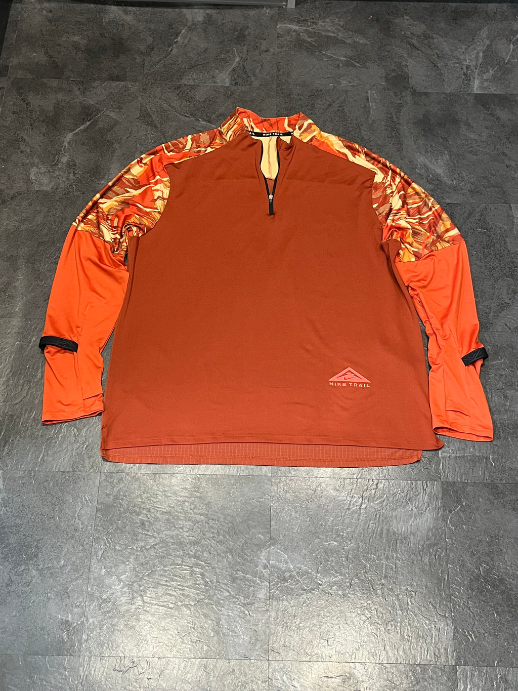 Fire Orange Nike Men’s Dri Fit Trail Element 1/2 Zip
