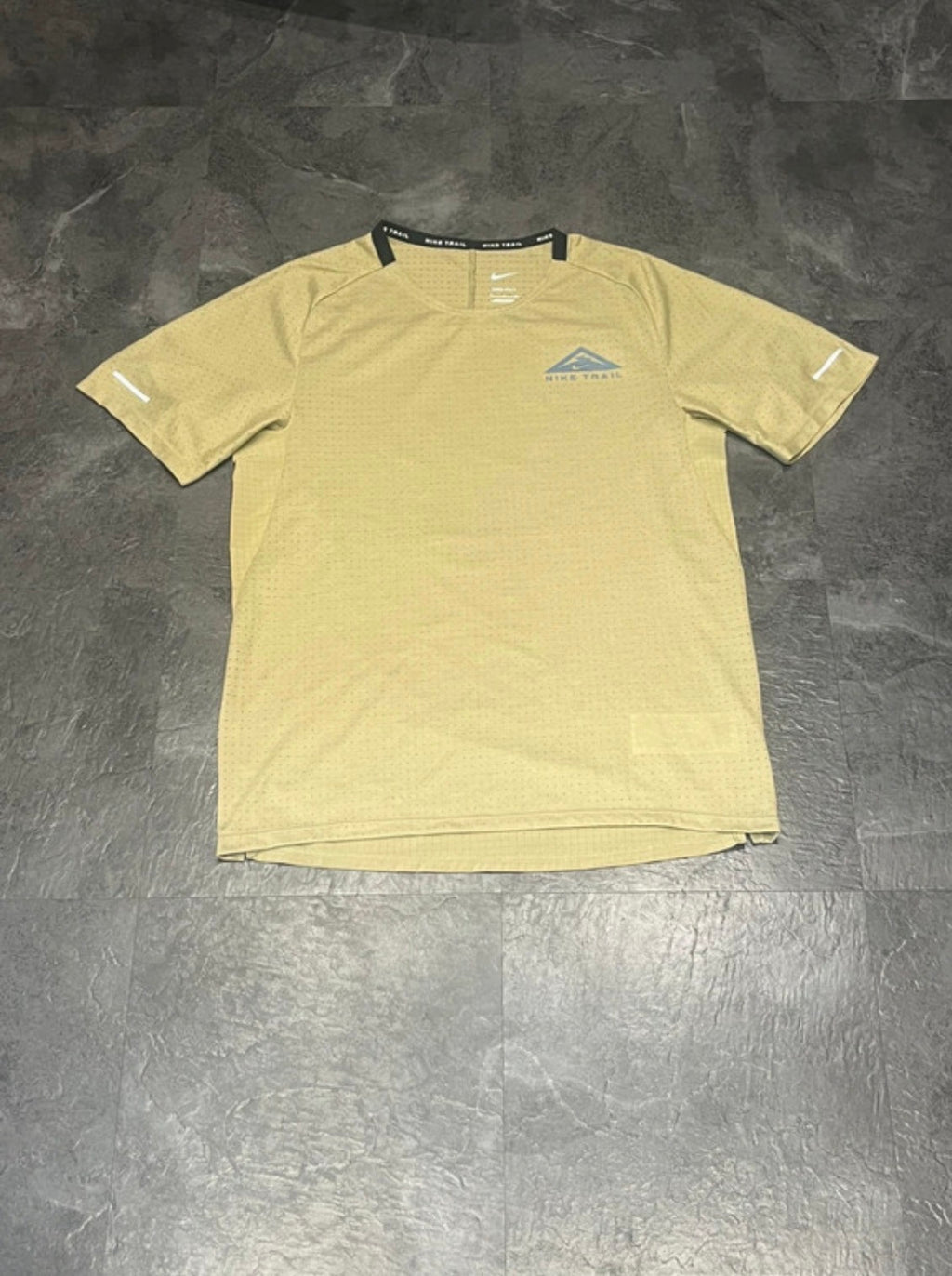 Olive Green Nike Men’s Dri Fit Trail Running T Shirt