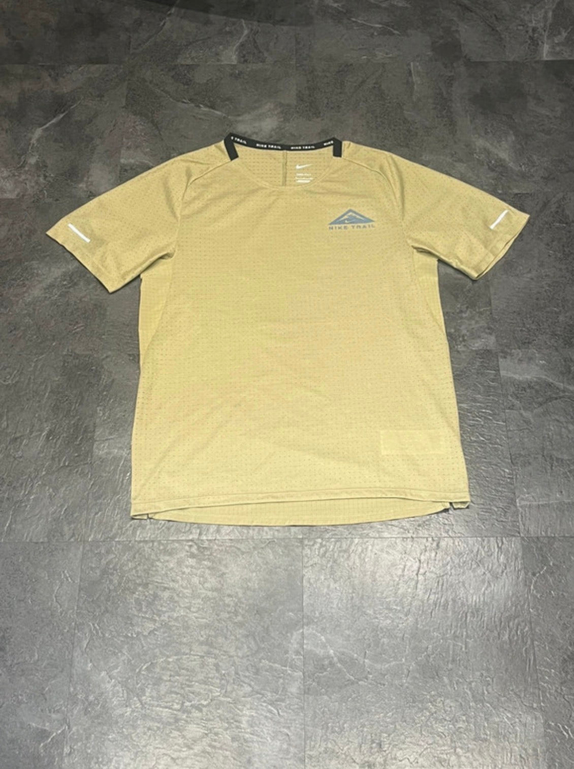 Olive Green Nike Men’s Dri Fit Trail Running T Shirt