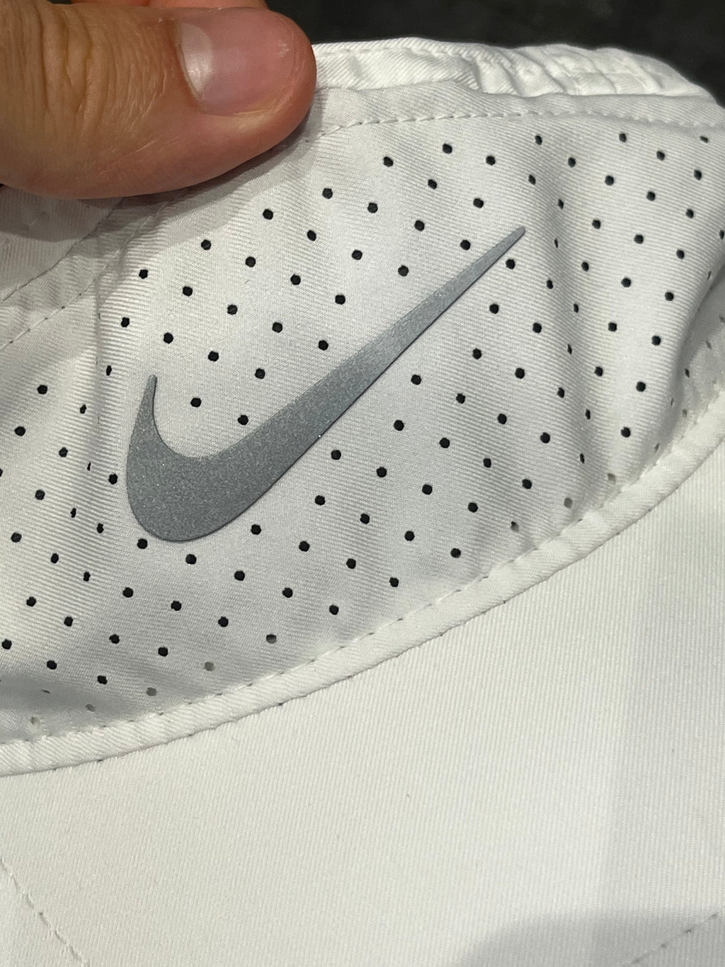 White Nike Dri Fit ADV Fly Running Cap