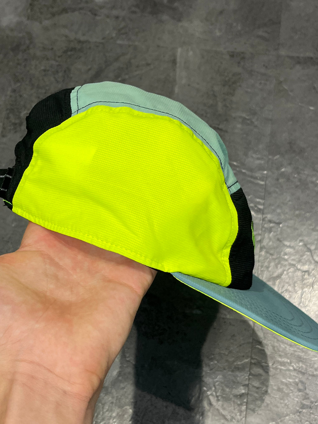 Light Green/Bright Yellow/Black Asics 5 Panel Running Cap - Unisex