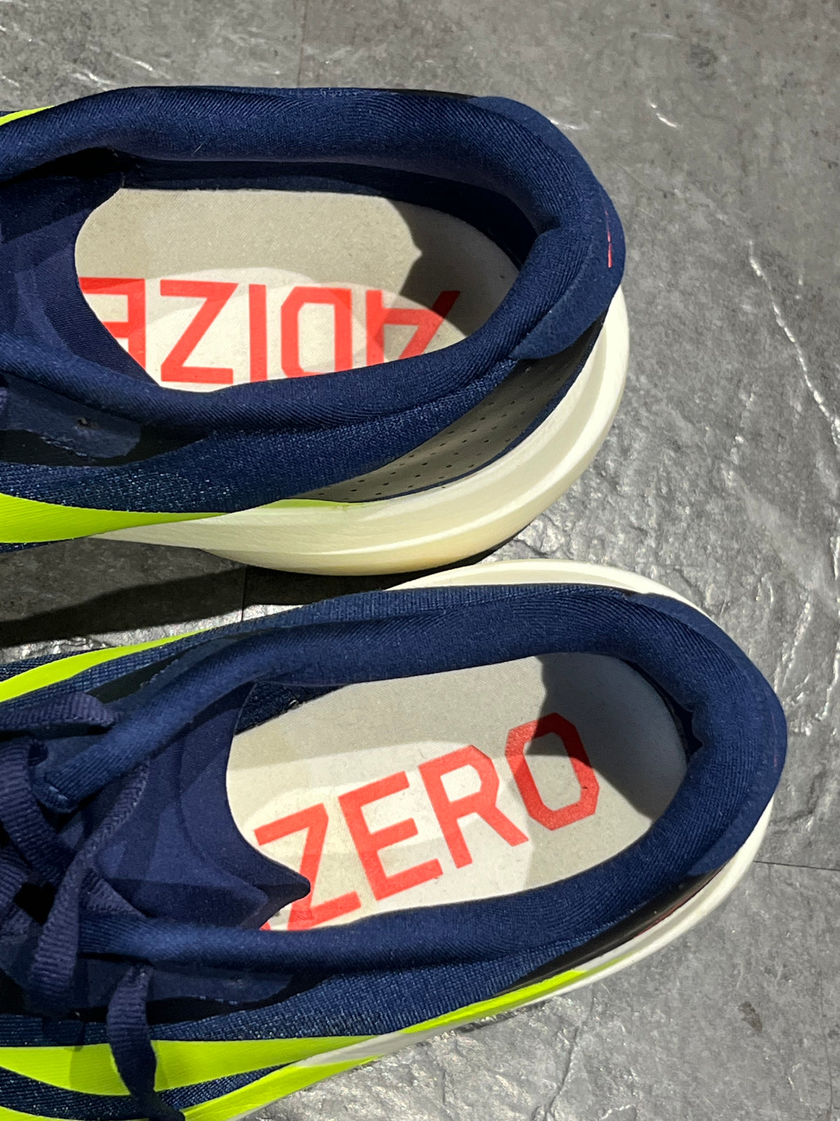 Dark Blue /Solar Lime Adidas Adizero Men’s EVO SL Running Shoes