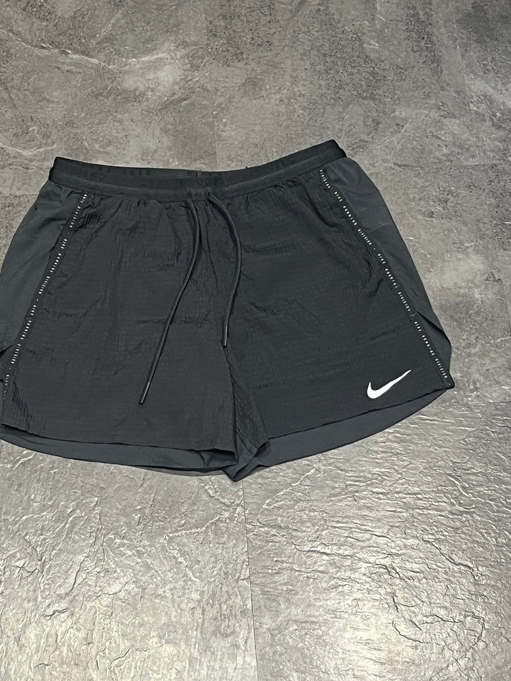 Black Nike Men’s Dri Fit Running Division 2IN1 5” Running Shorts