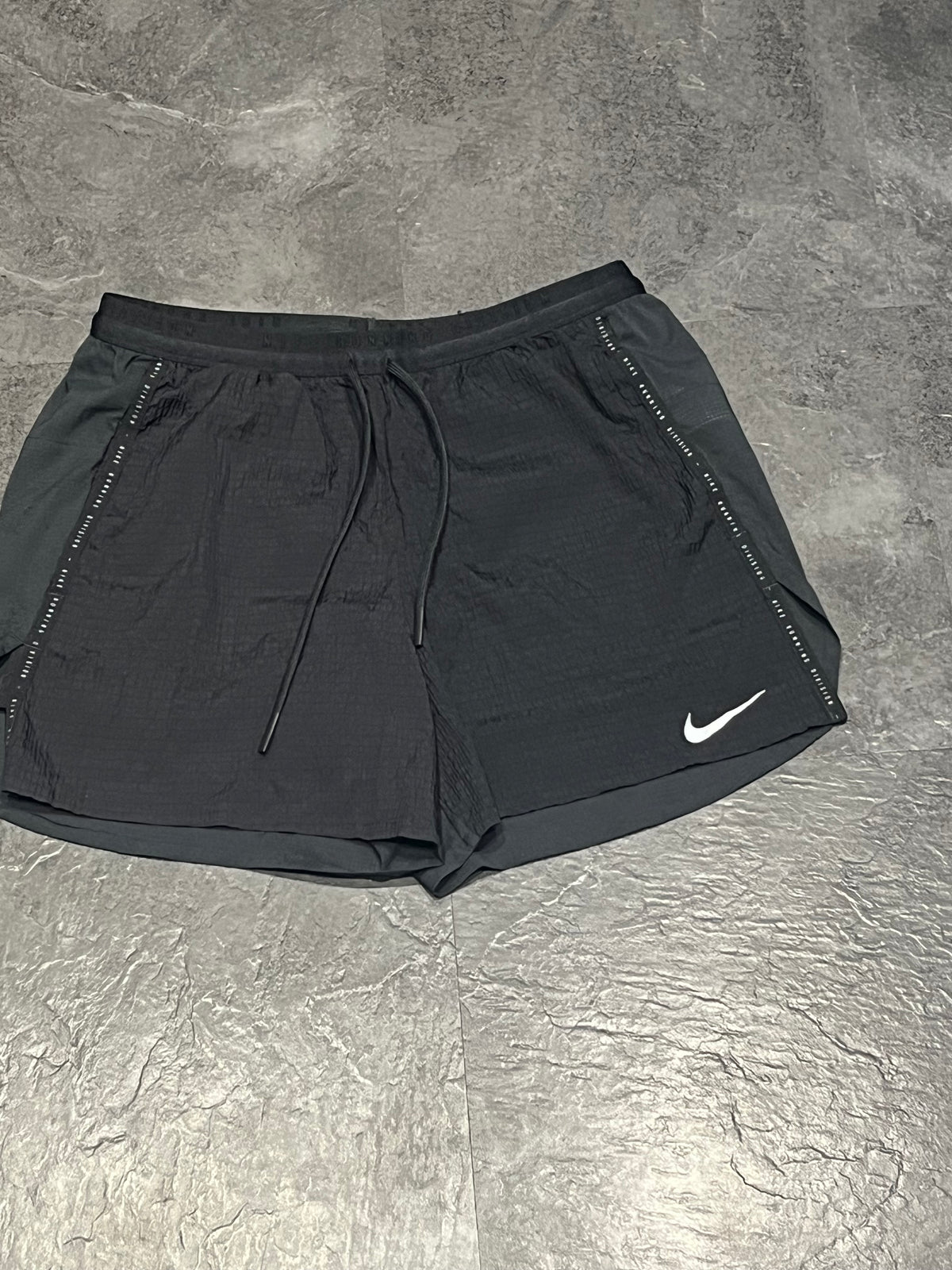Black Nike Men’s Dri Fit Running Division 2IN1 5” Running Shorts