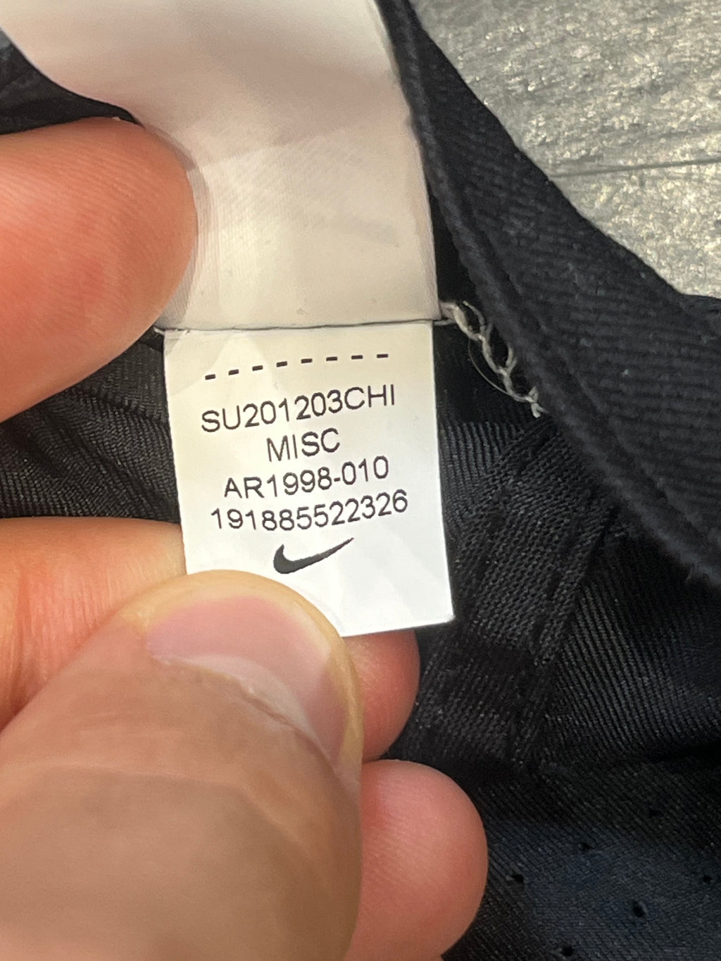 Black Nike Dri Fit Featherlight Running Cap