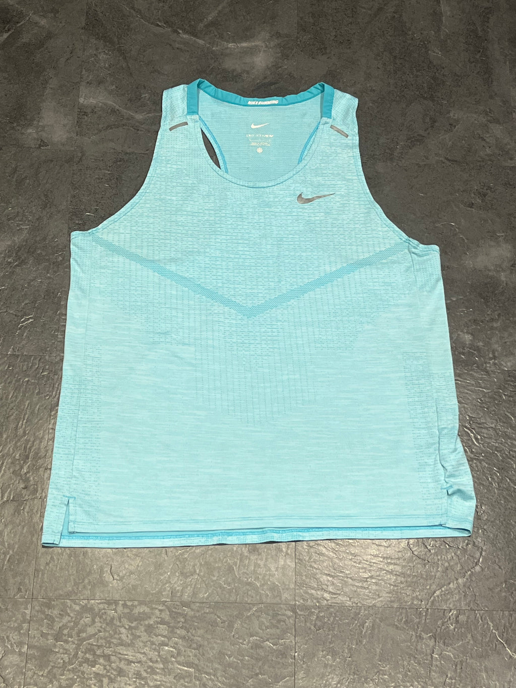 Light Blue Nike Men’s Dri Fit ADV Running Singlet