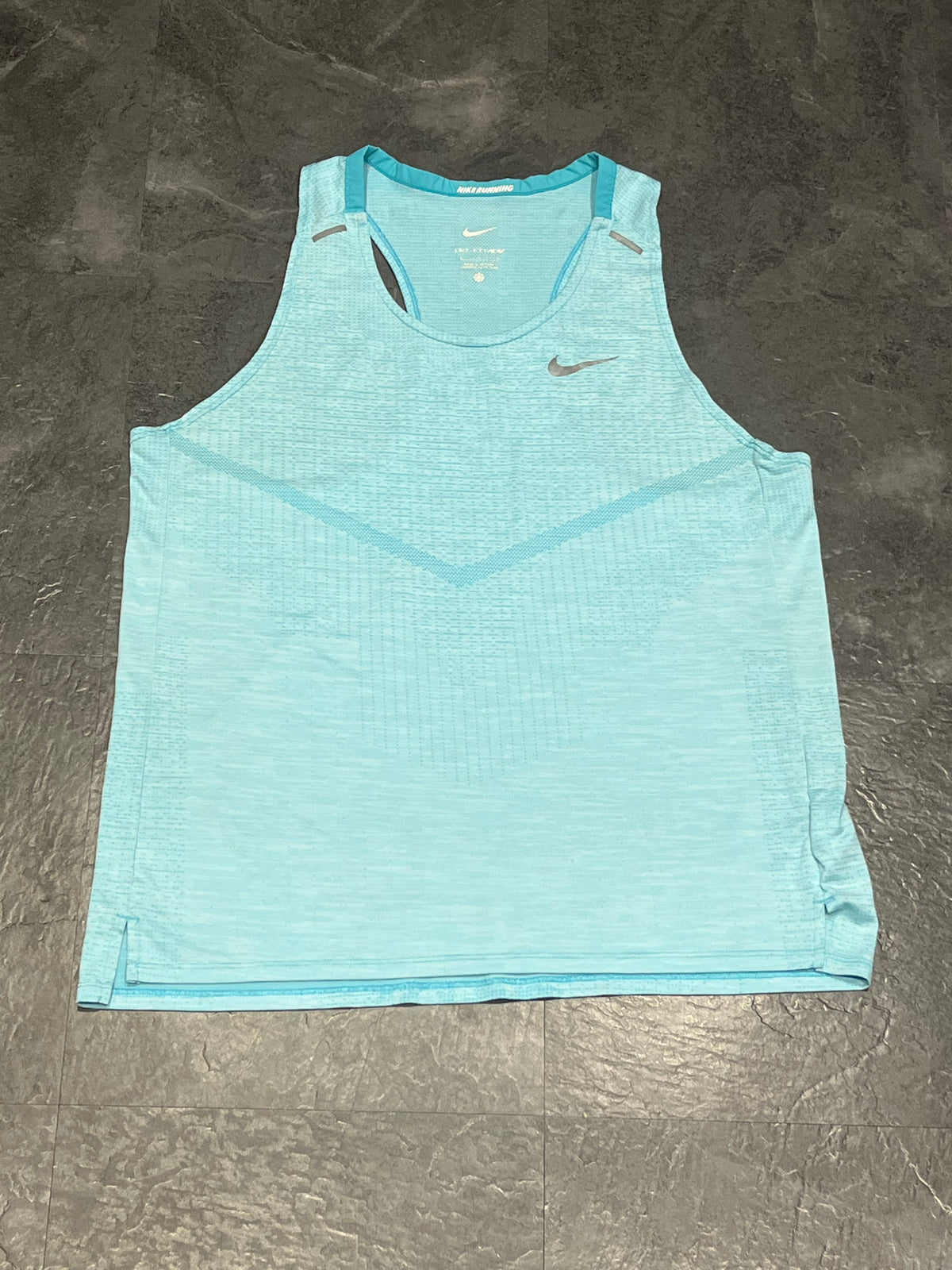 Light Blue Nike Men’s Dri Fit ADV Running Singlet