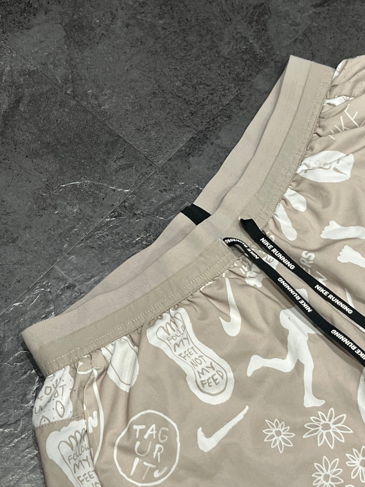 Beige Nike A.I.R Nathan Bell Men’s Dri Fit Flex Stride 7” Running Shorts