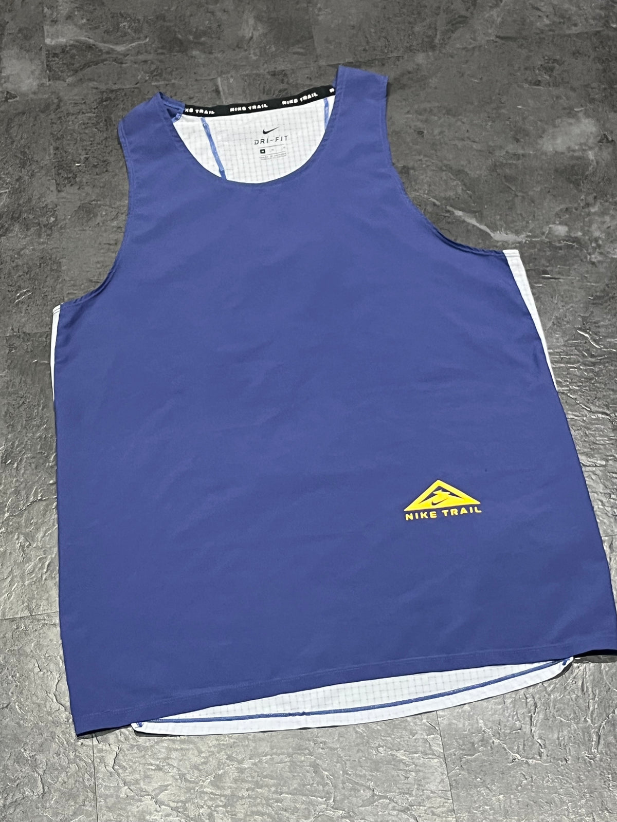 Blue Nike Men’s Dri Fit Rise 365 Trail Running Singlet
