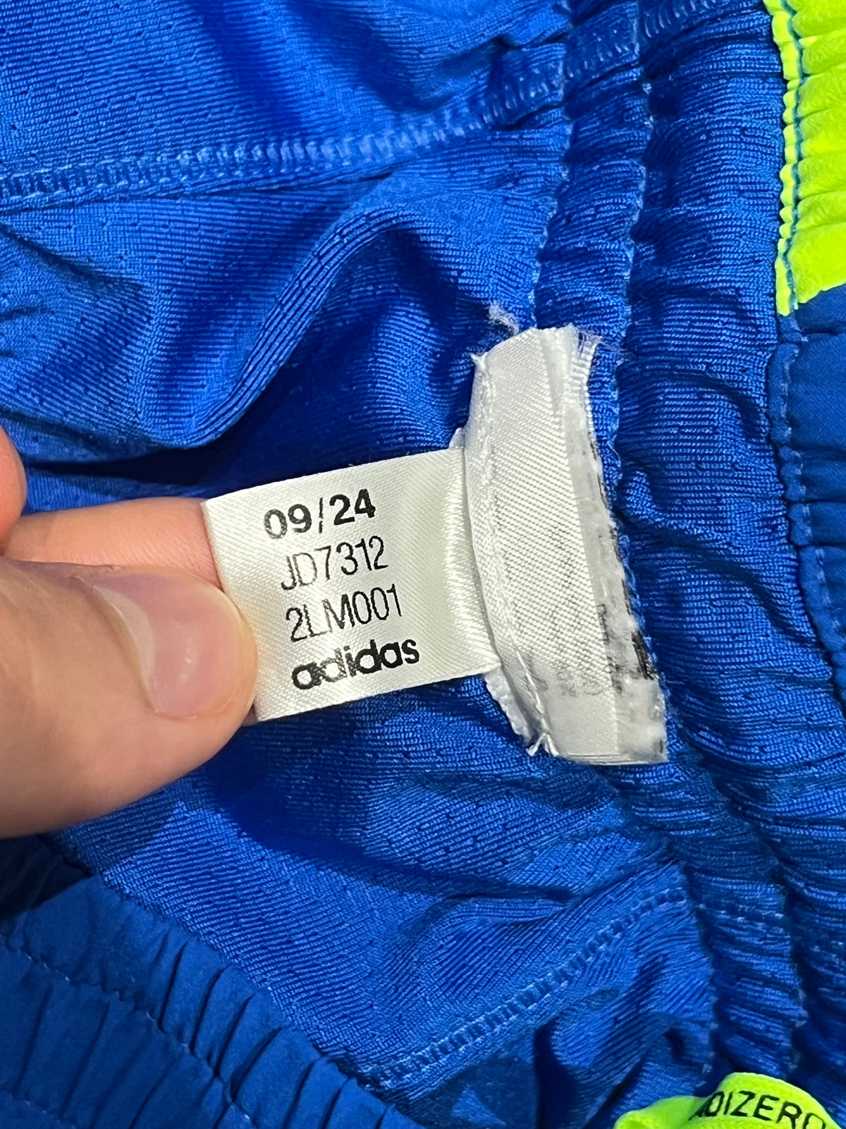 Blue/Yellow Adidas Men’s Adizero 2” Racing Split Shorts
