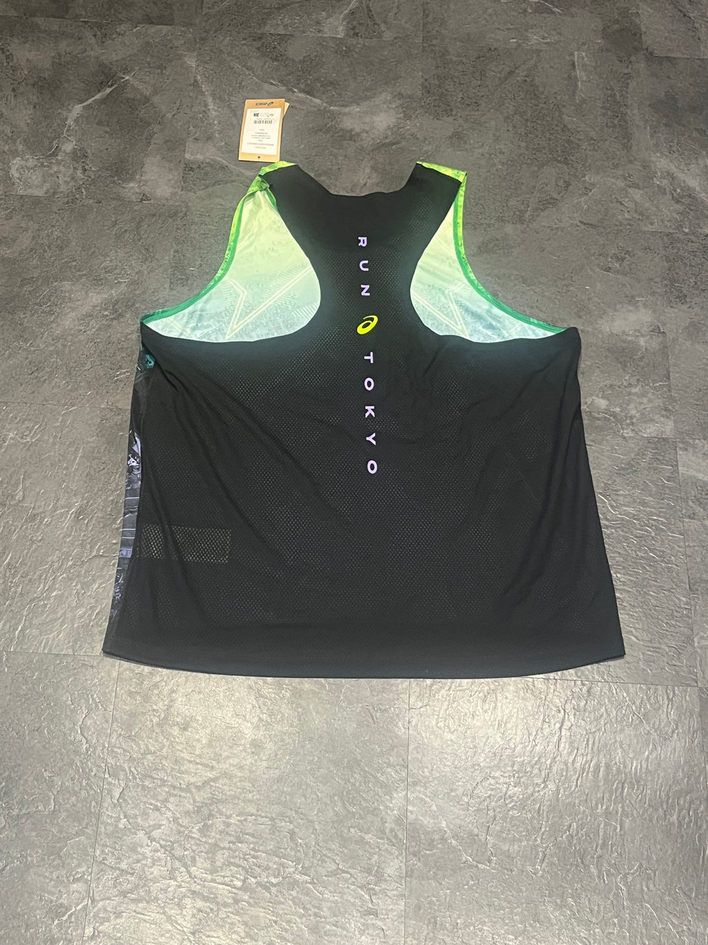 Green/Purple Gradient Asics Men’s Tokyo Marathon Racing Singlet
