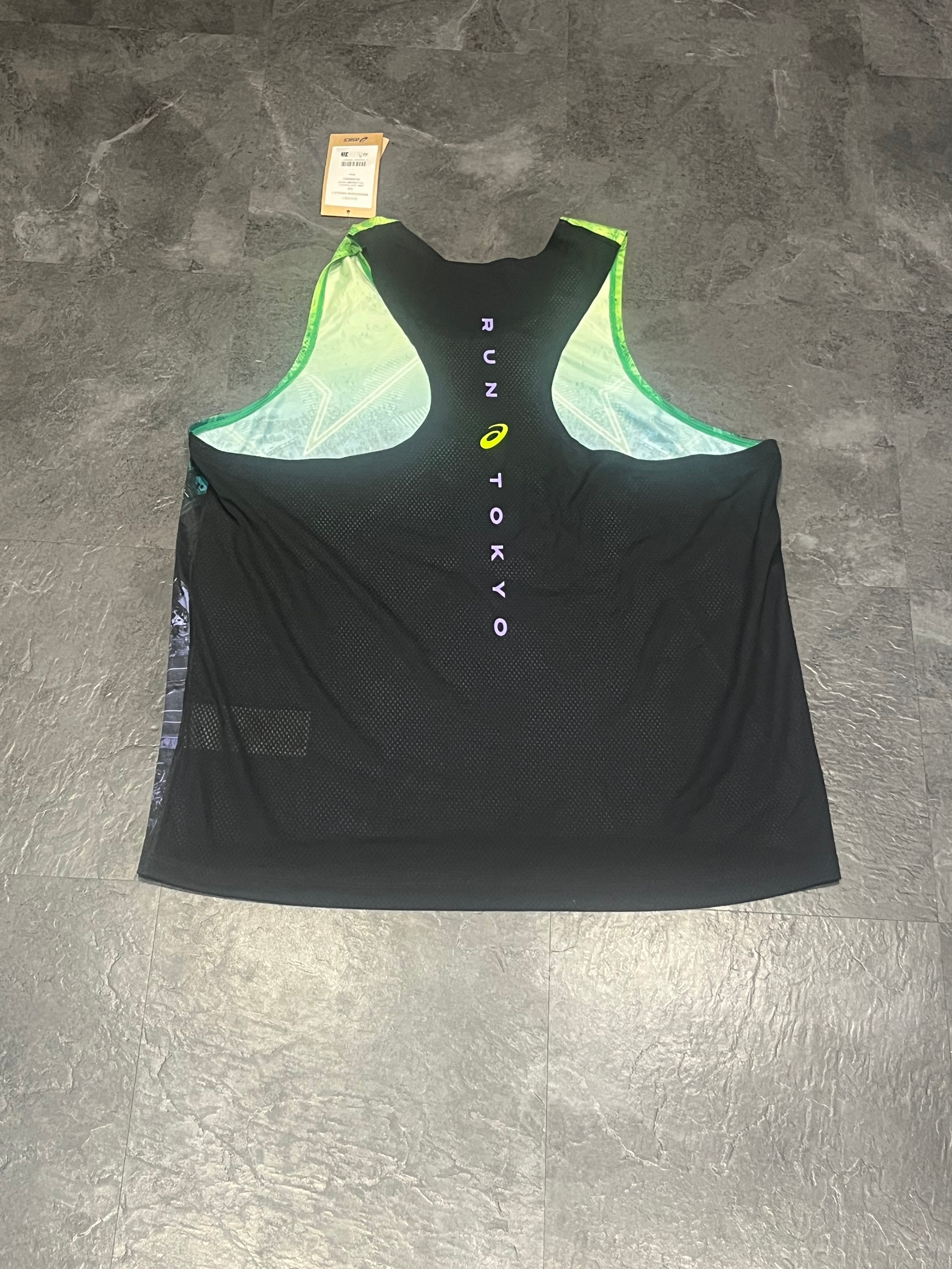 Green/Purple Gradient Asics Men’s Tokyo Marathon Racing Singlet