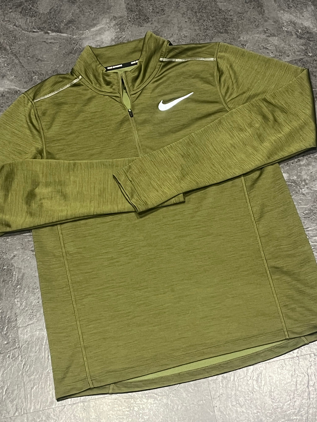 Green Nike Men’s Dri Fit Pacer 1/2 Zip Running Top