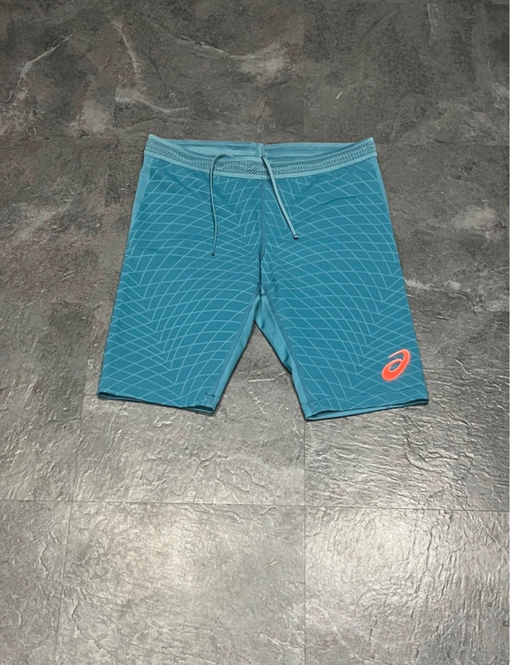 Atlantis Blue Asics Men’s 2025 Pro Elite Racing 1/2 Tights
