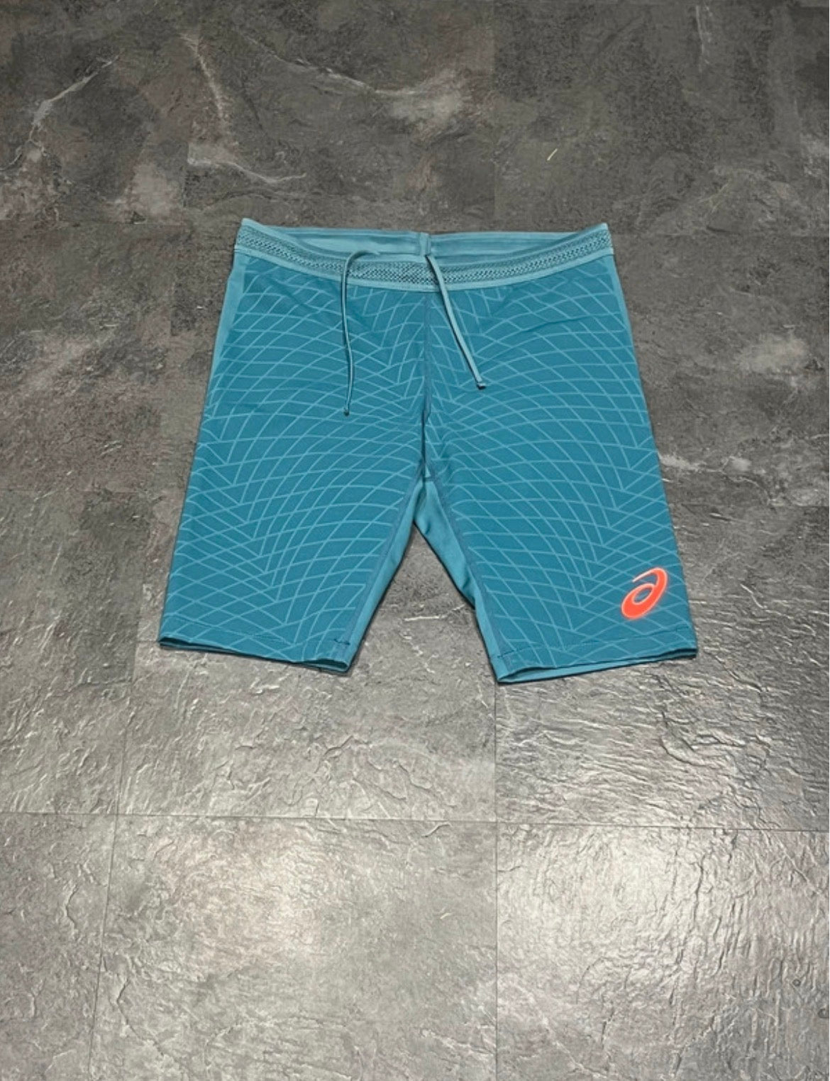 Atlantis Blue Asics Men’s 2025 Pro Elite Racing 1/2 Tights
