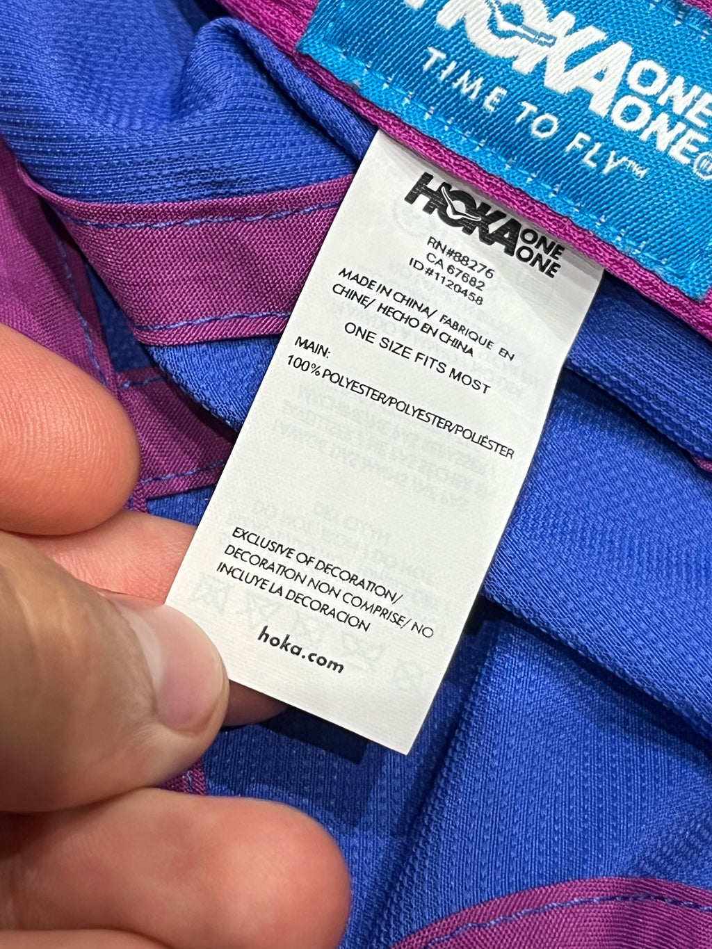 Blue & Purple Hoka Unisex Packable Trail Running Cap