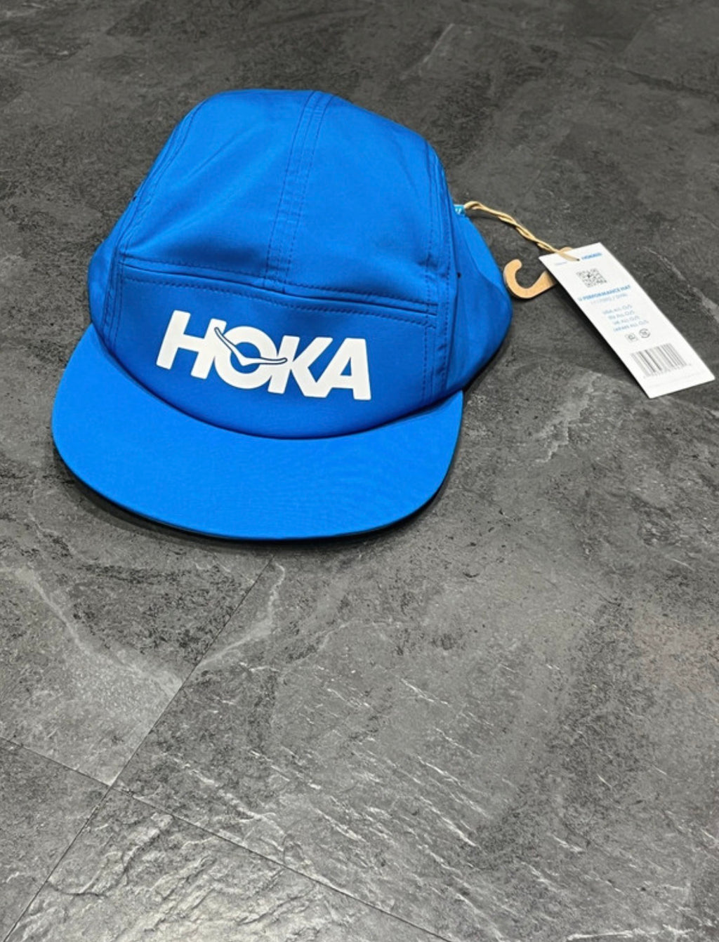 Blue & White Hoka One One Performance Running Cap