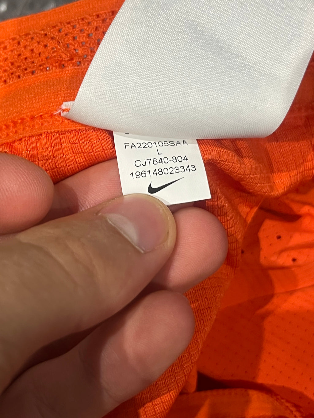 Orange & Ghost Green Nike Men’s Dri Fit ADV Aeroswift 4” Racing Split Shorts