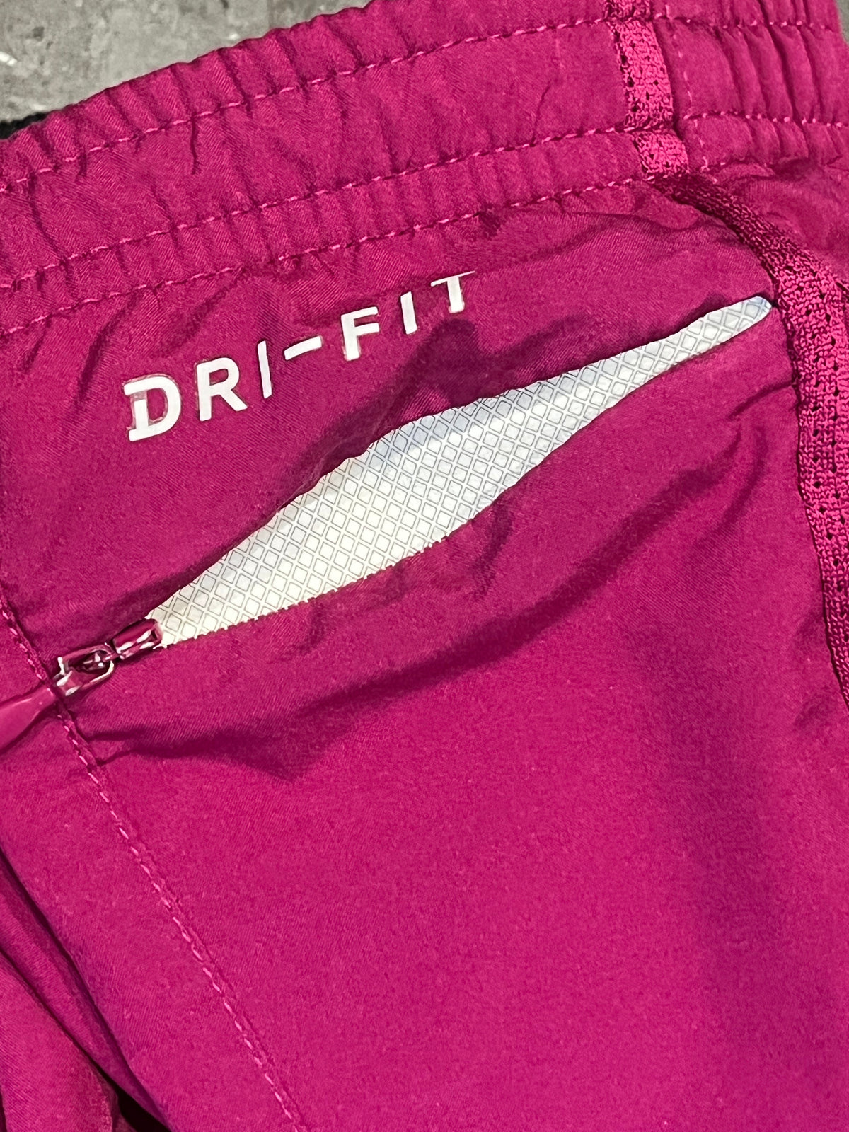 Magenta & Dark Grey Nike Men’s Dri Fit Brief Lined Running Shorts