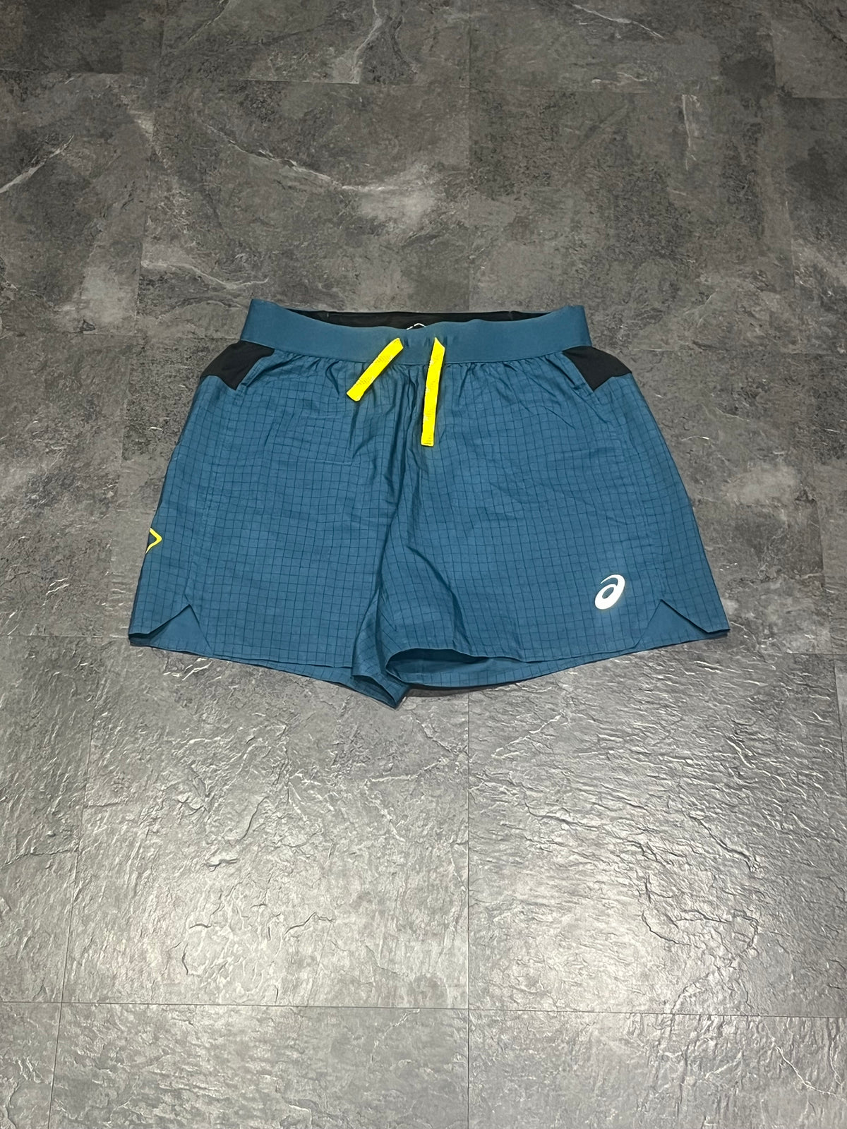 Blue / Teal Asics Men’s Asics Fujitrail 5” Brief Lined Running Shorts