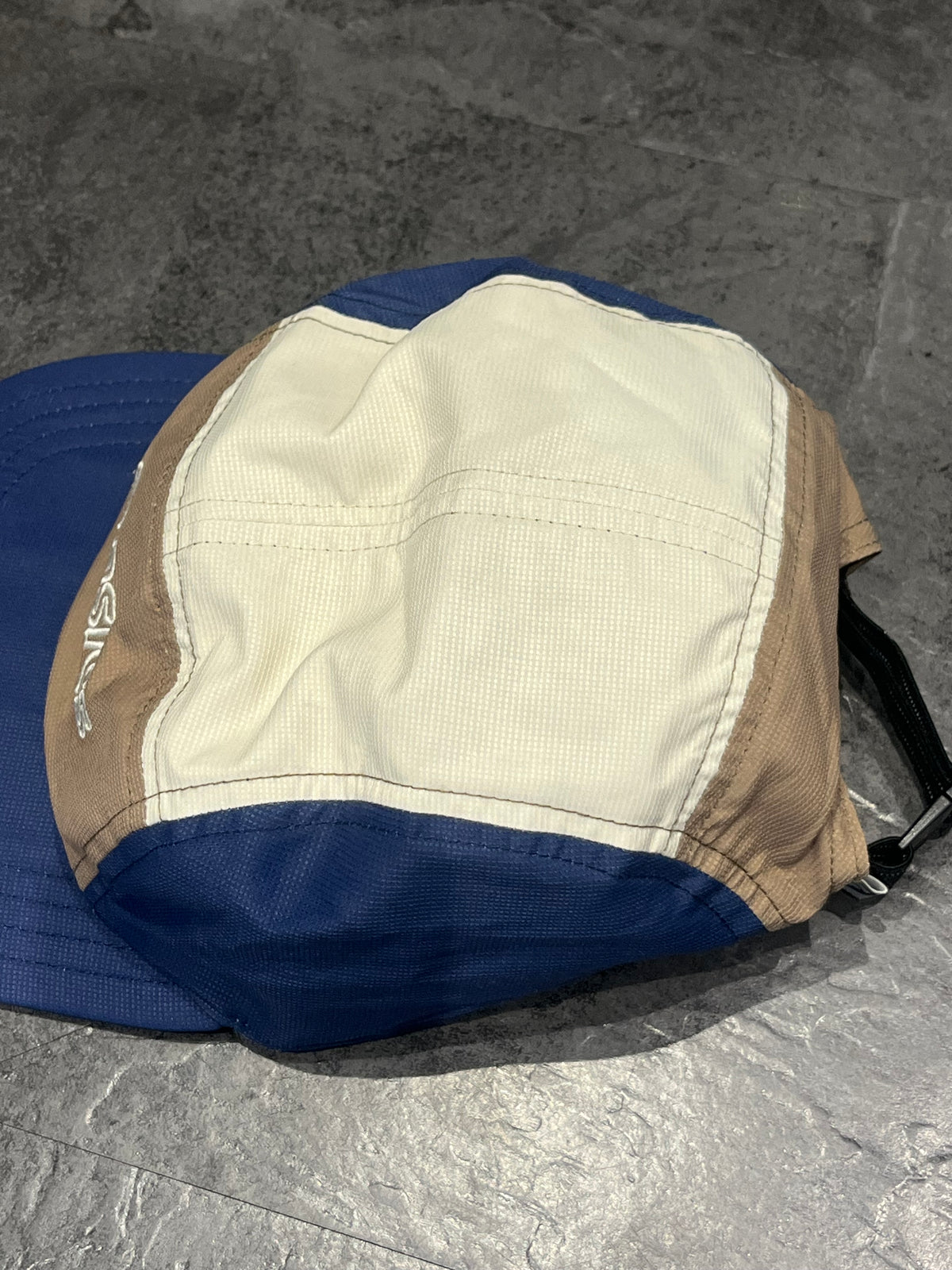 Blue/Brown/White Asics 5 Panel Running Cap - Unisex