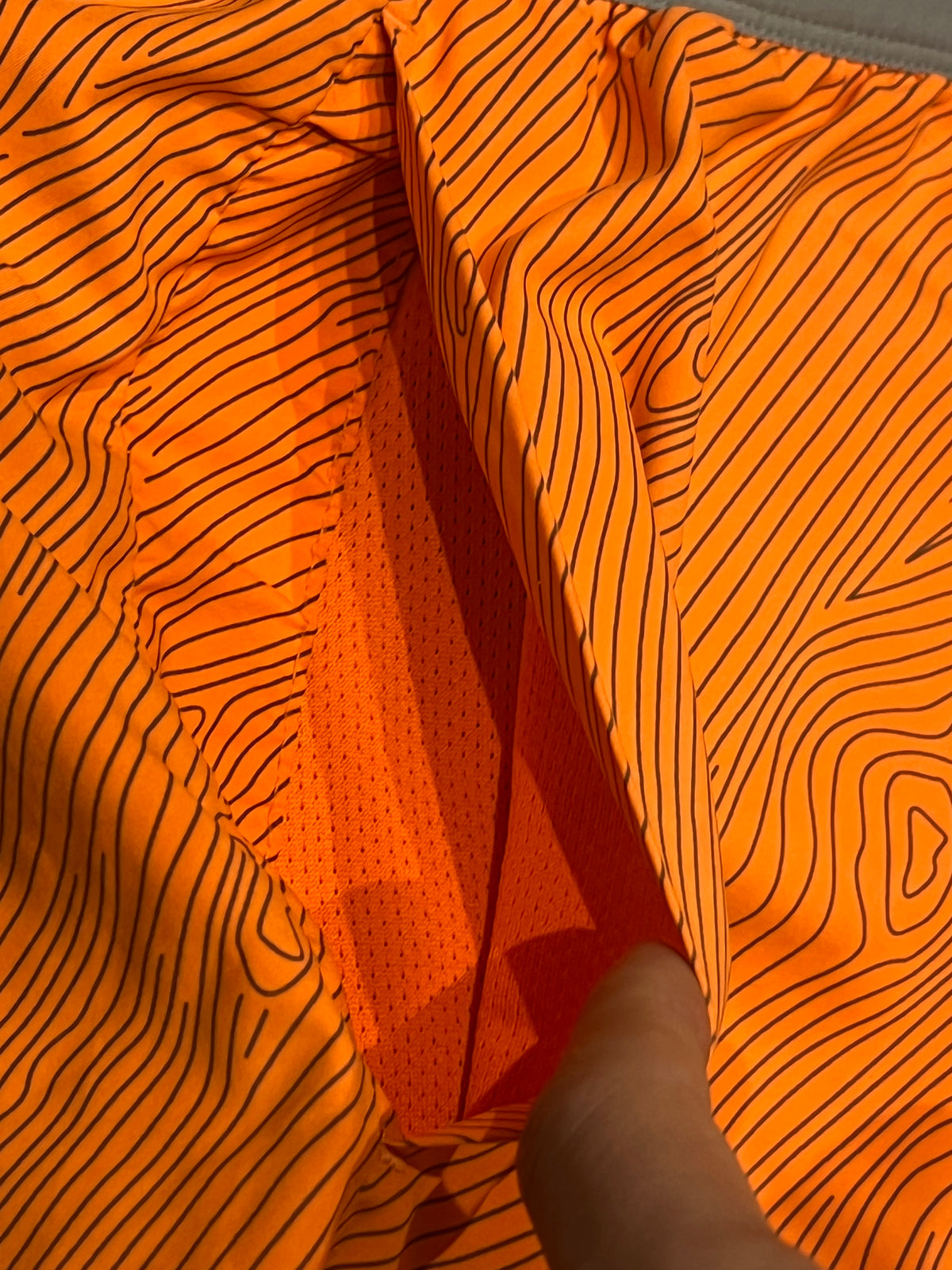 Orange Nike Men’s Dri Fit Trail 5” Brief Lined Running Shorts