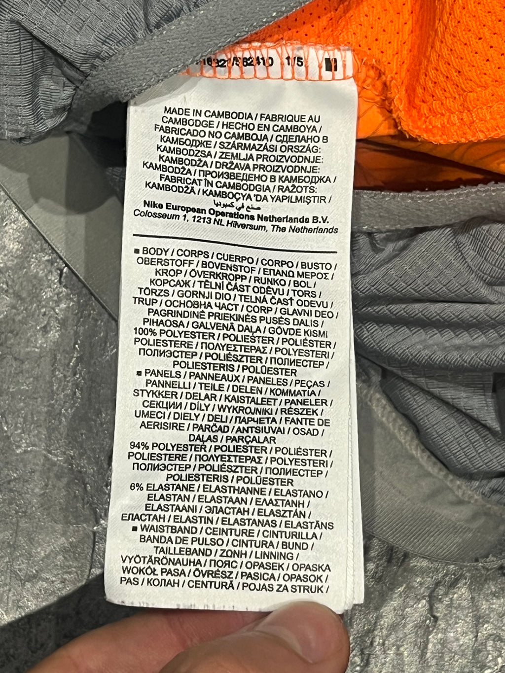 Orange Nike Men’s Dri Fit Trail 5” Brief Lined Running Shorts