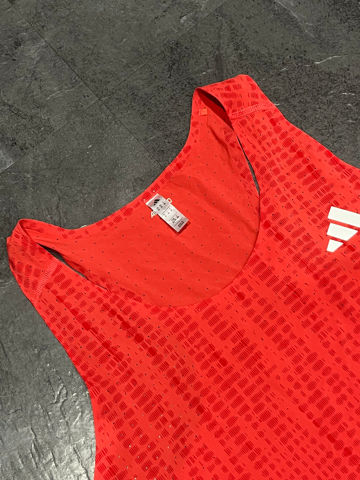 Red Adidas Adizero Men’s Promo Racing Singlet