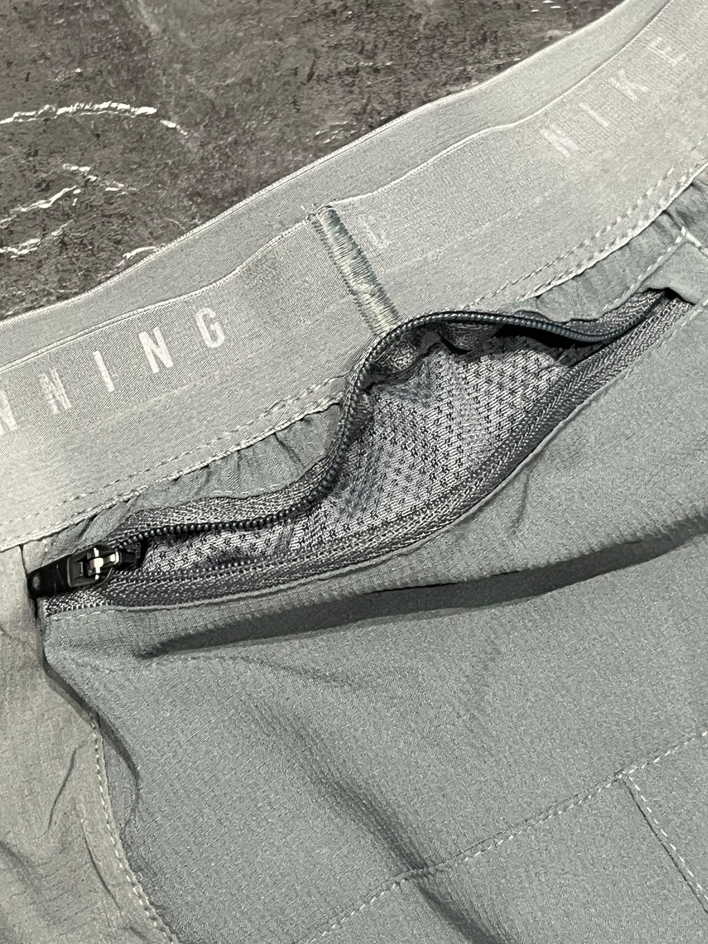 Grey Nike Men’s Dri Fit Stride 5” Brief Lined Running Shorts