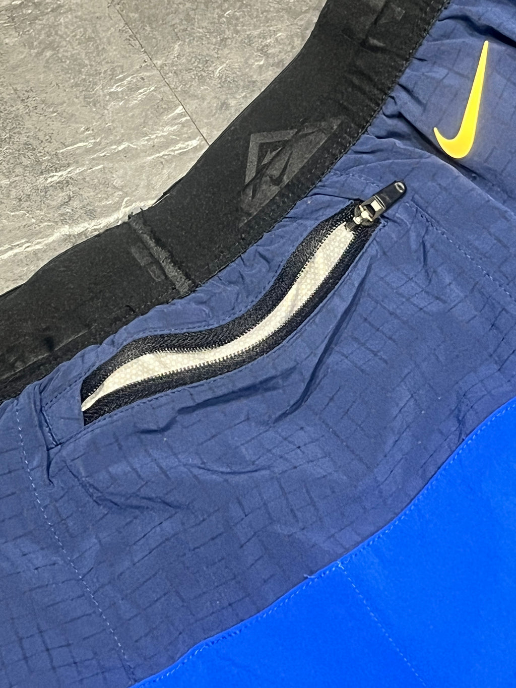 Blue Nike Men’s Dri Fit Trail “Second Sunrise” 7” Brief Lined Running Shorts