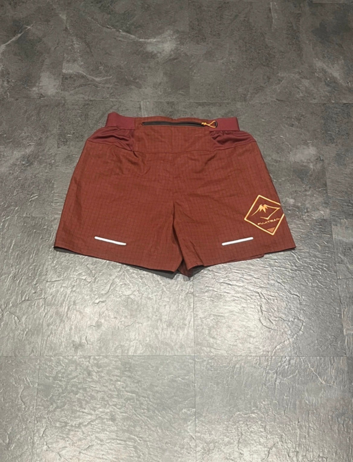 Antique Red Asics Men’s Fujitrail 5” Running Shorts