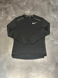 Black Nike Men’s Dri Fit Miler Long Sleeve Running Top