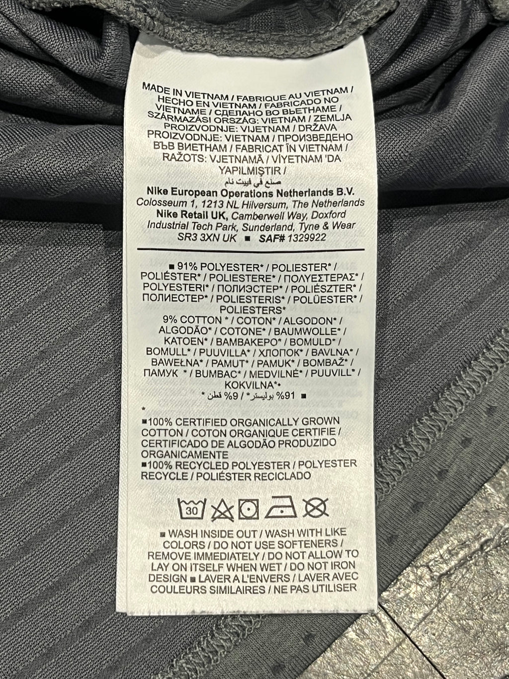 Grey Nike Men’s Dri Fit Rise 365 Miler Running Vest