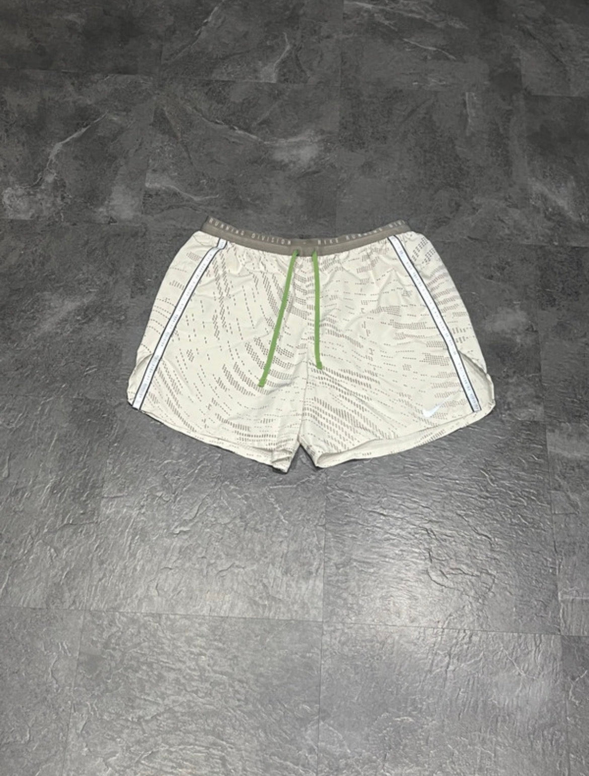 White Nike Men’s Dri Fit Running Division Reflective 5” Shorts