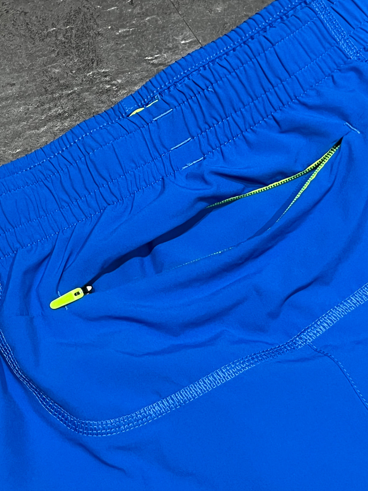 Blue & Lime Adidas Adizero Men’s 3” Brief Lined Racing Split Shorts