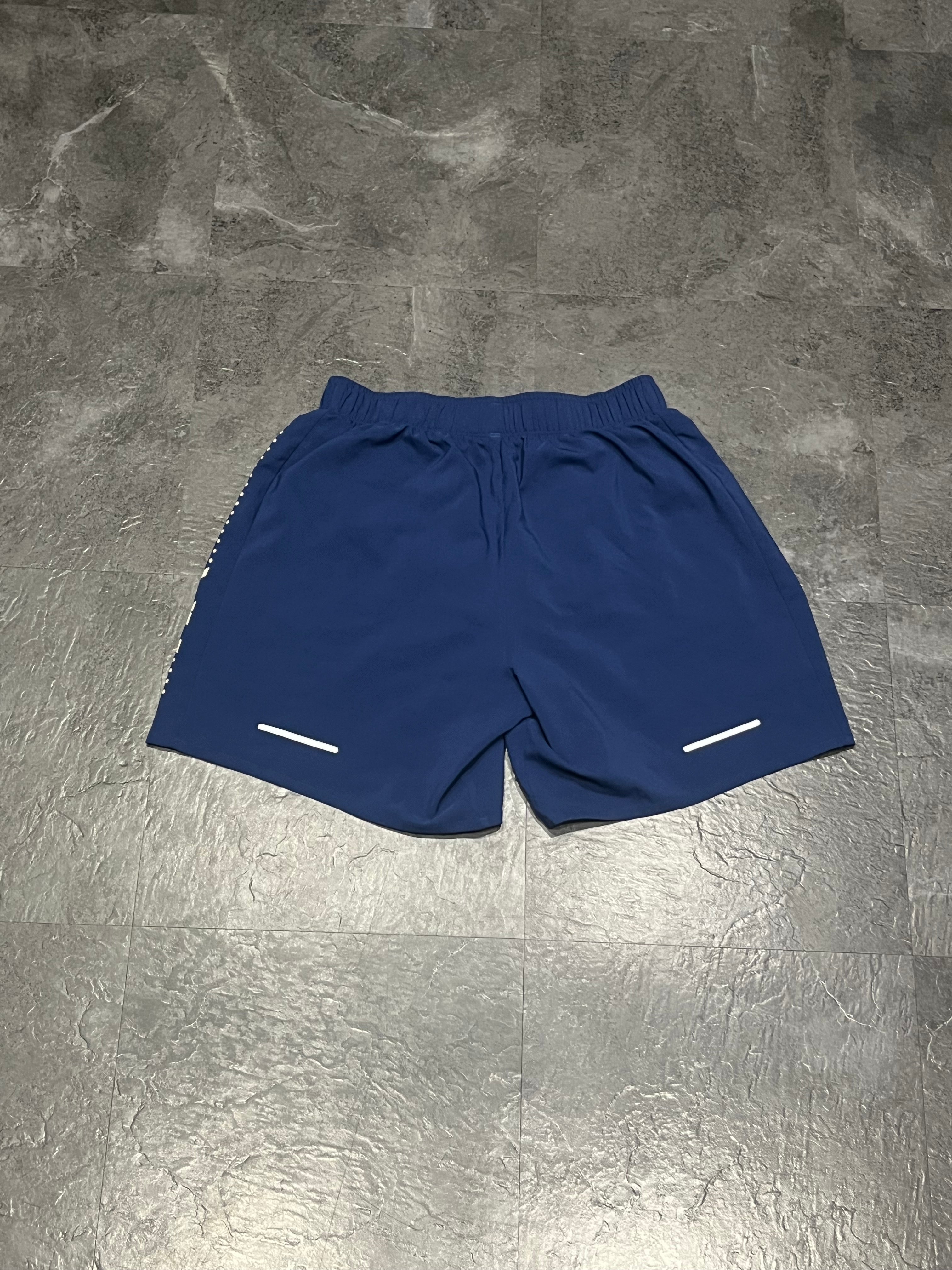 Navy Blue & White ASICS Men’s Icon 7” Shorts