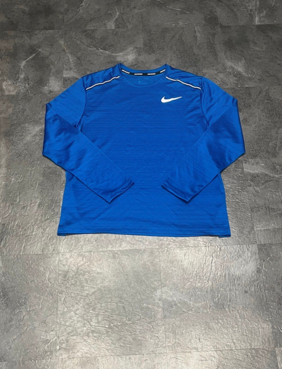 Blue Nike Men’s Dri Fit Miler Long Sleeve Running Top