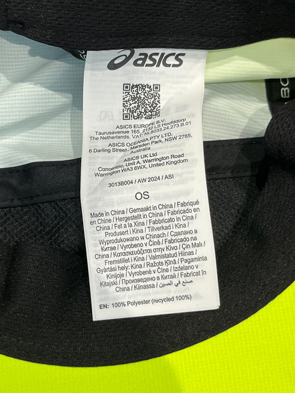 Light Green/Bright Yellow/Black Asics 5 Panel Running Cap - Unisex
