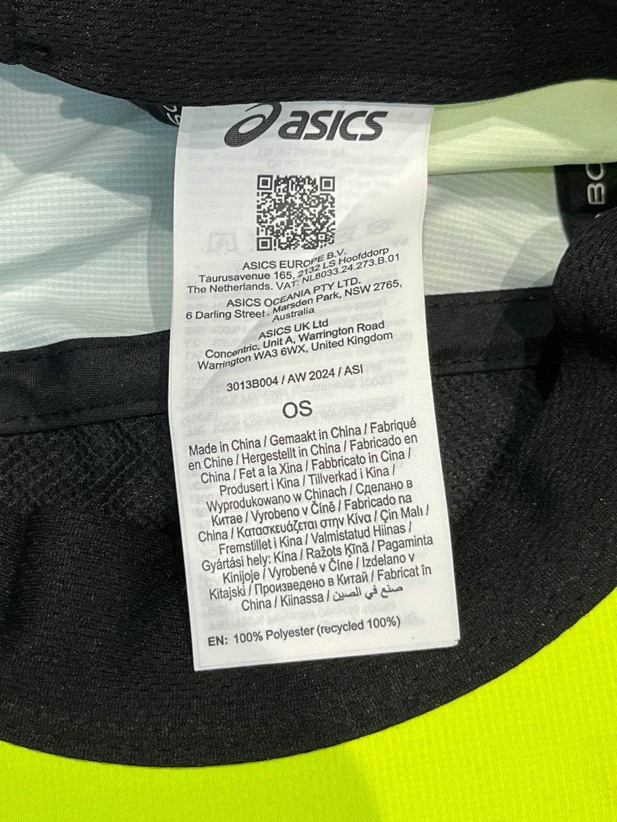 Light Green/Bright Yellow/Black Asics 5 Panel Running Cap - Unisex
