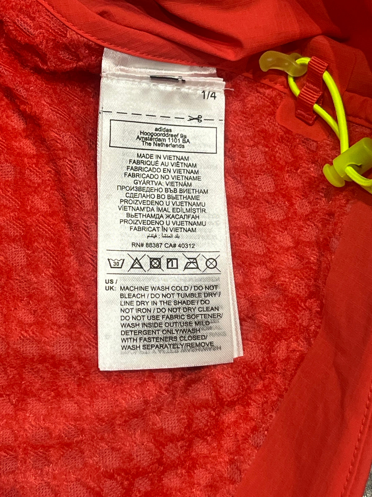 Red Adidas Adizero Men’s 2025 Promo Pro Elite Windrunner
