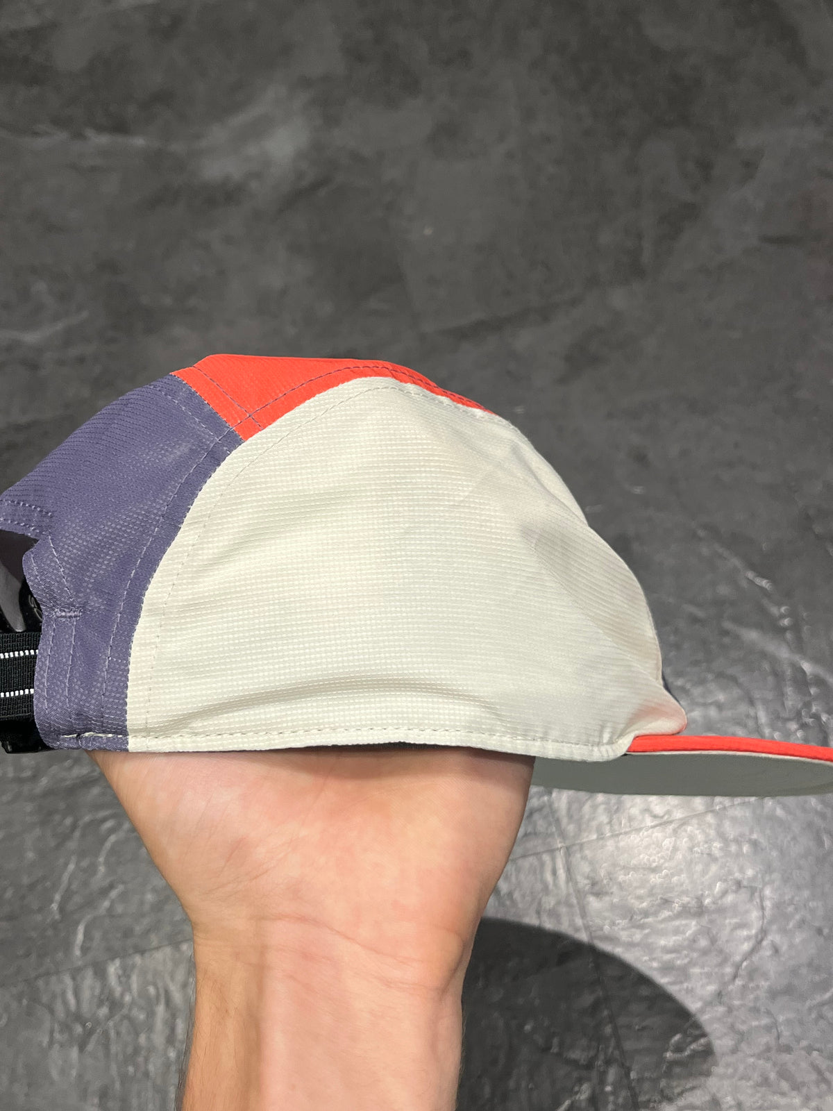 Coral Reef/Birch/Purple Asics 5 Panel Unisex Running Cap