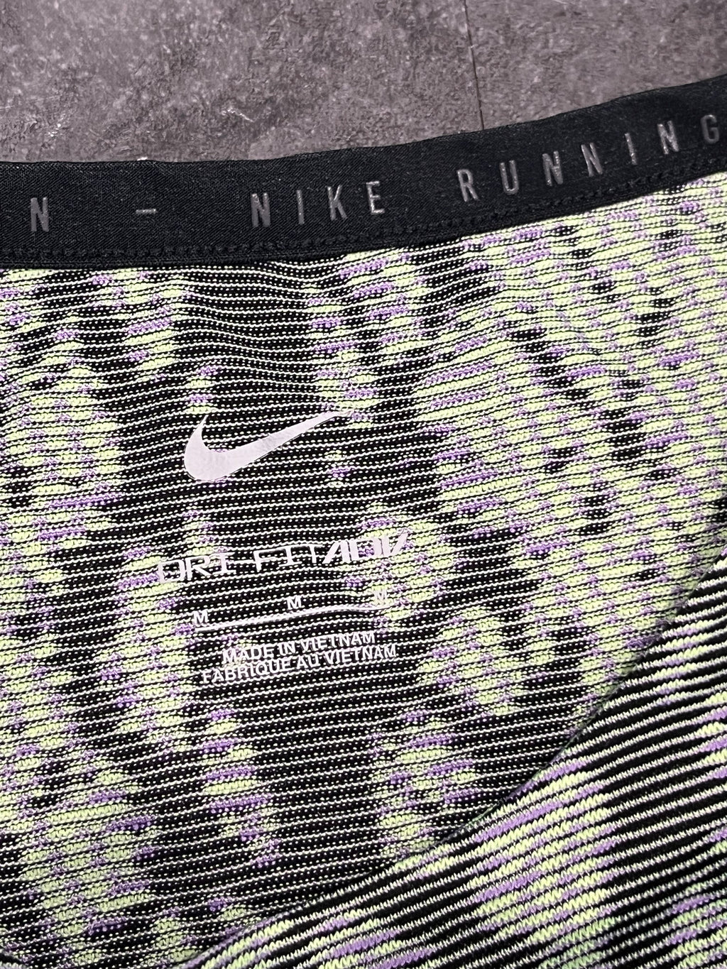 Green & Purple Nike Men’s Dri Fit ADV Running Division T Shirt
