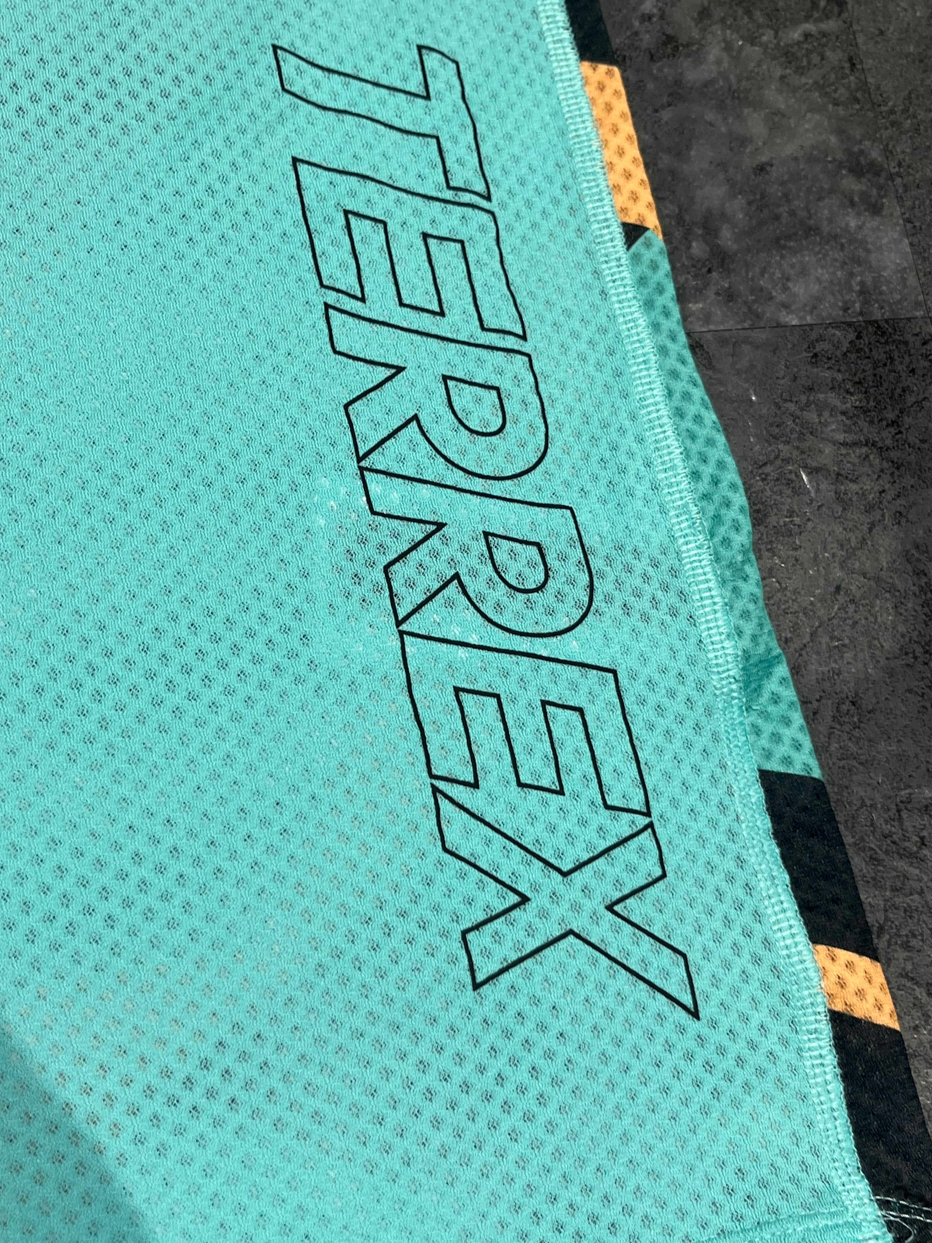 Turquoise Adidas Men’s Terrex Parley Agravic Racing Singlet