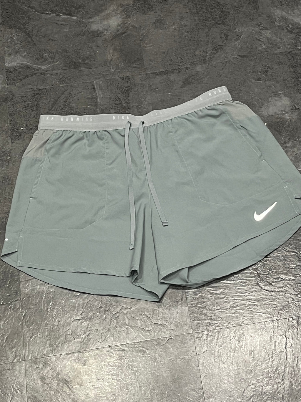 Grey Nike Men’s Dri Fit Stride 5” Brief Lined Running Shorts