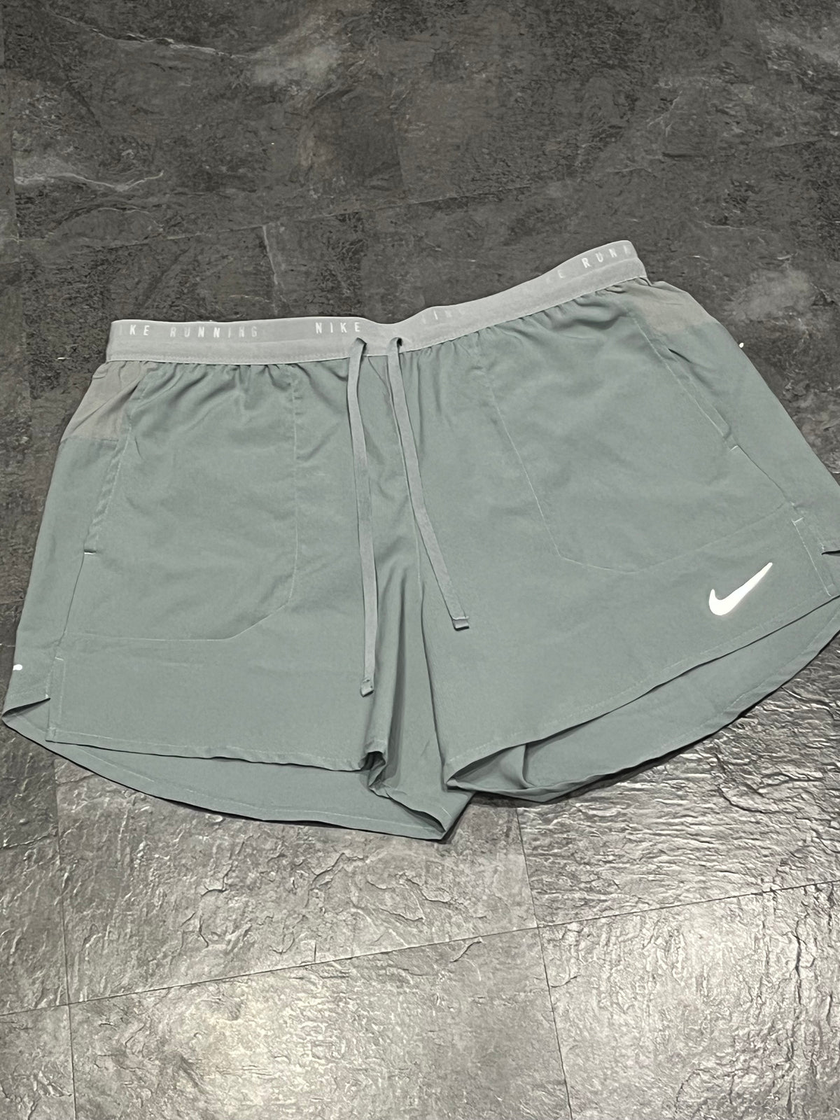 Grey Nike Men’s Dri Fit Stride 5” Brief Lined Running Shorts