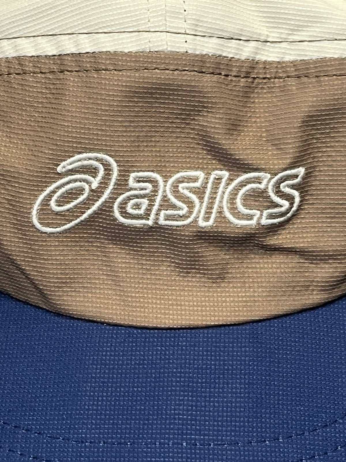 Blue/Brown/White Asics 5 Panel Running Cap - Unisex